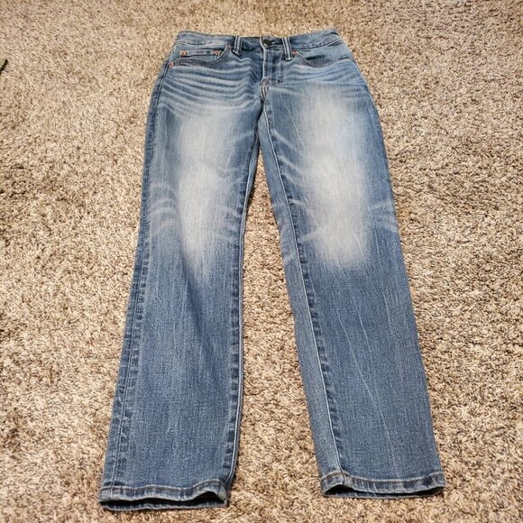American Eagle Airflex Athletic Fit Straight Jeans Light Blue 26x28 - Picture 4 of 6